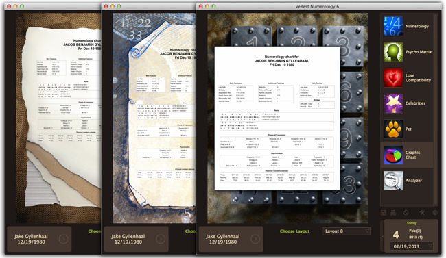 Numerology chart for Mac