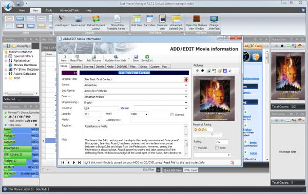 Ve Best Movie Manager Movie Collector Dvd Organizer Software