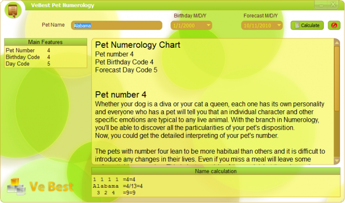 Ve Best Free Pet Numerology Calculator 3