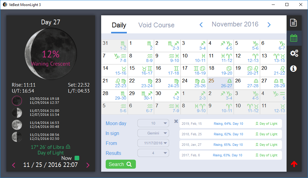 VeBest Moonlight - Lunar calendar